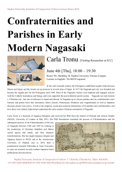 Confraternities and Parishes in Early Modern Nagasaki