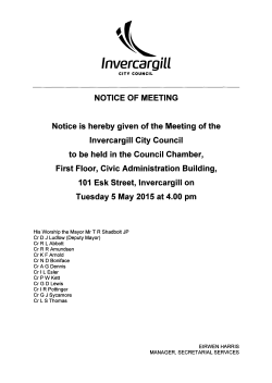 May 5, 2015 - Invercargill City Council