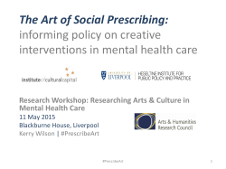 The Art of Social Prescribing - Institute of Cultural Capital