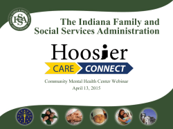 The Indiana Family and Social Services Administration