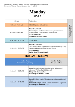 ICCSTE`15 Program - International Conference on Civil, Structural