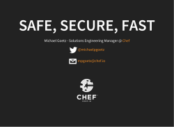 Michael Goetz - Solutions Engineering Manager @ Chef