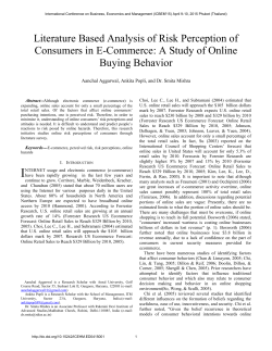 Literature Based Analysis of Risk Perception of Consumers in E