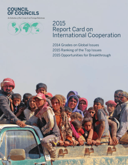 2015 Report Card on International Cooperation