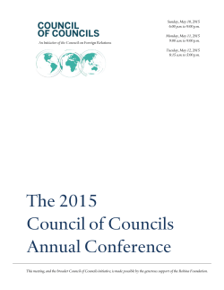 The 2015 Council of Councils Annual Conference
