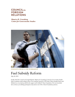 Fuel Subsidy Reform - Council on Foreign Relations