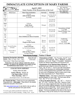 Bulletin-2015-04-05 - Immaculate Conception