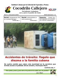 Cocodrilo Callejero - Instituto Cubano por la Libertad de ExpresiÃ³n y