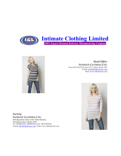 Company Profile - Intimate Clothing Limited