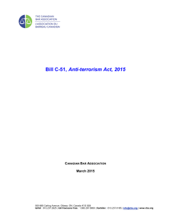 Bill C-51, Anti-terrorism Act, 2015