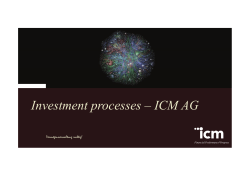 Investment processes â ICM AG - International Capital Management