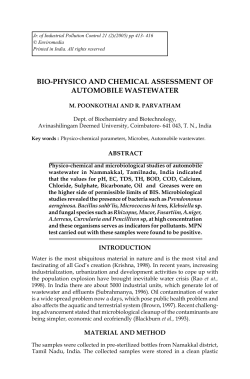bio-physico and chemical assessment of