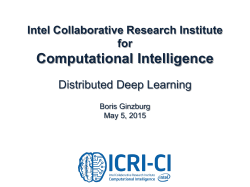 Distributed Deep Learning - ICRI-CI