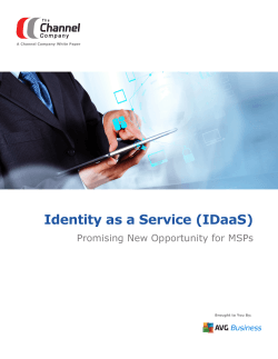 Identity as a Service (IDaaS)