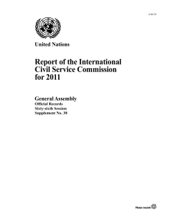 ICSC 2011 Annual Report - the International Civil Service Commission