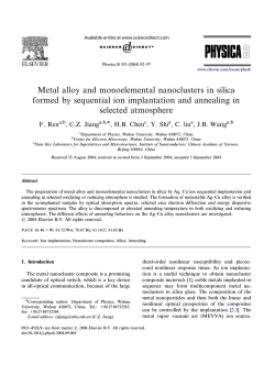 Metal alloy and monoelemental nanoclusters in silica formed by