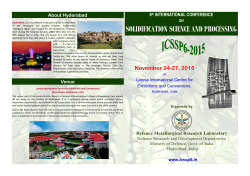 Brochure - 6th International Conference on Solidification Science