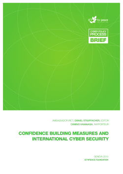 Confidence Building Measures and International Cyber Security