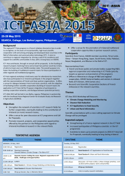 Wokshop Flyer - ICT Asia 2015