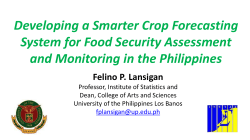Developing a Smarter Crop Forecasting System in