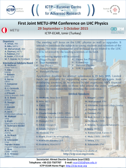 First Joint METU-âIPM Conference on LHC Physics