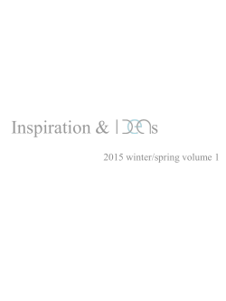 Inspiration & IDa`s Trend Report 2015 Winter/Spring Volume 1