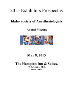 2015 Exhibitors Prospectus () - Idaho Society of Anesthesiologists