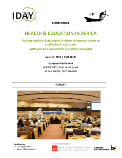 HEALTH & EDUCATION IN AFRICA