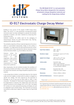 ID-917 Electrostatic Charge Decay Meter