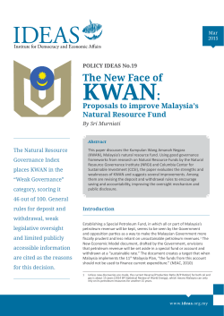 The New Face of KWaN: Proposals to improve Malaysia`s