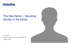 The New Norm â Securing identity in the future