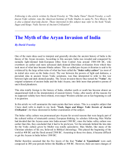 The Myth of the Aryan Invasion of India