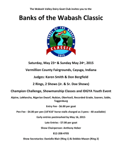 Banks of the Wabash Classic - Indiana Dairy Goat Association