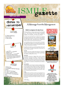 ISMILE Gazette April