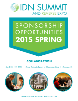 2015 Spring Sponsorship Guide online