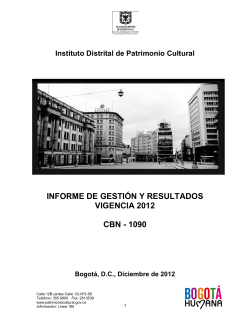 Informe de GestiÃ³n y Resultados 2012