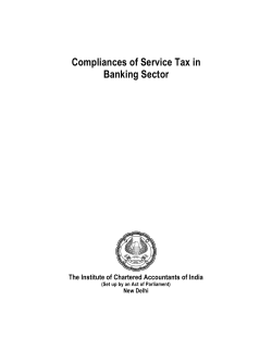 Compliances of Service Tax in Banking Sector