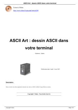 ASCII Art : dessin ASCII dans votre terminal