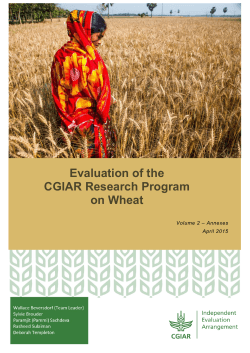 Annexes (Vol II): Evaluation of CRP on WHEAT