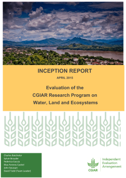 INCEPTION REPORT - Independent Evaluation Arrangement