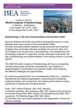 World Congress of Epidemiology
