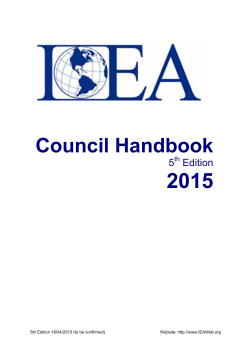 IEA Council Handbook