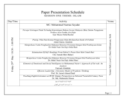 Paper Presentation Schedule - IEBBSSCE2-2015