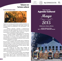 Agenda Cultural Mayo 2015 - Instituto Estatal de Cultura