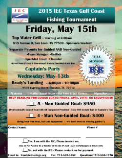Friday, May 15th - IEC Texas Gulf Coast