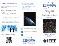 AESS Membership Brochure - Aerospace & Electronic Systems