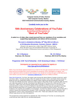 10th Anniversary Celebrations of YouTube âBest of YouTubeâ