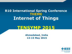 Internet of Things TENSYMP 2015