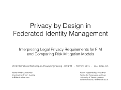 Privacy by Design in Federated Identity Management