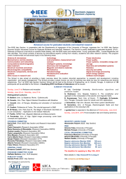 the school flyer - 1-th IEEE ITALY SECTION SUMMER